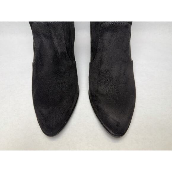 Marc Fisher Leave2 Ankle Boots Womens Sz 8 M Black Block Heel Point Toe Side Zip - Picture 6 of 12